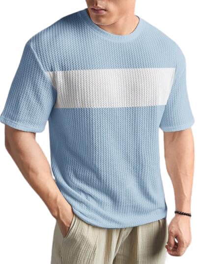 FN3 Stripe Self Design Oversized Tshirt for Men | Oversize T-Shirts for Men | Men Drop Shoulder Tshirts | Bagy Fit Mens Tshirt