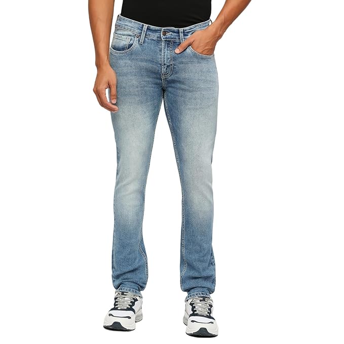 Pepe Men's Vapour Slim Fit Mid Rise Jeans