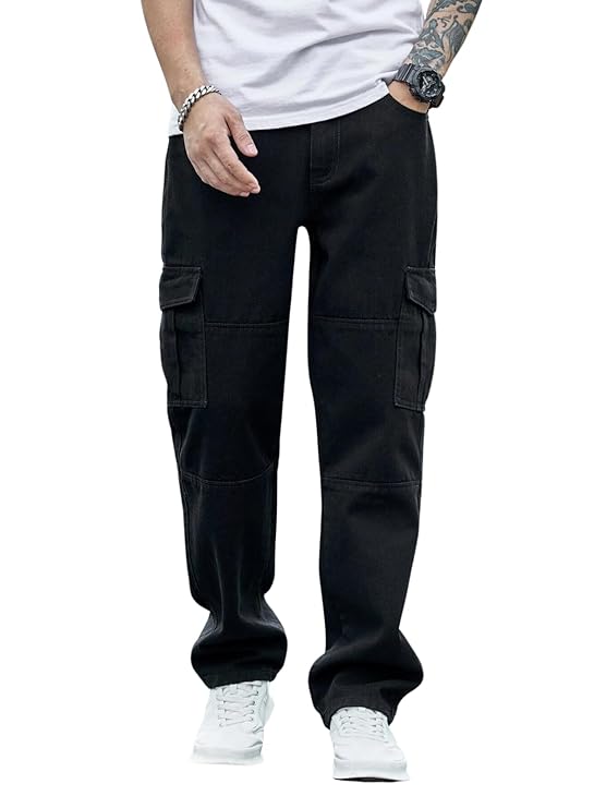 GRECIILOOKS Mens Classic Cotton Regular Fit Jeans