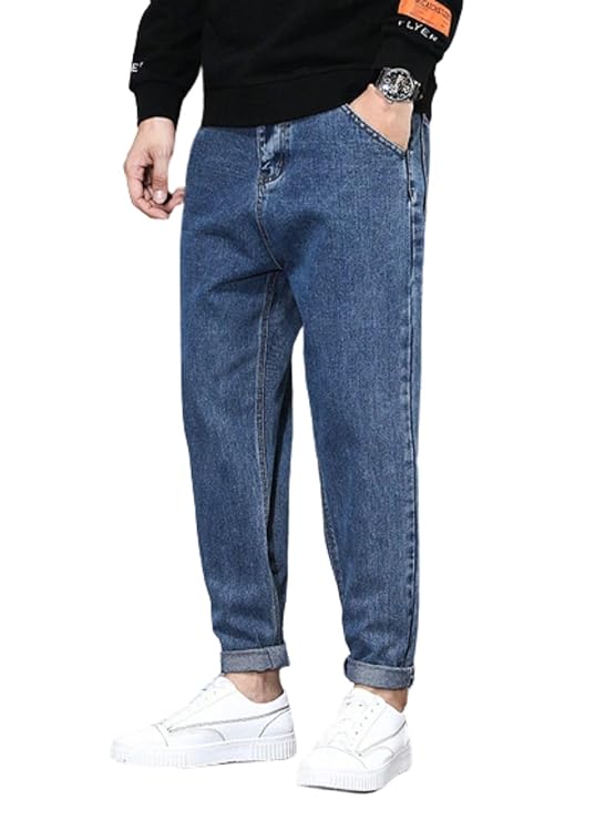 Ben Martin Men’s Casual Stretchable Denim Tapered Fit Carrot Jeans_1