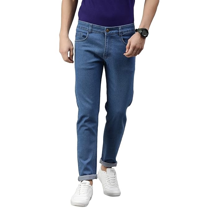 Urbano Fashion Men's Slim Fit Washed Jeans Stretchable