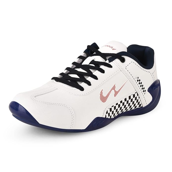 Campus Camp Torque Casual Sneakers for Men and Boys | Riding Shoes with PU Upper, Soft PU Foam Insole, Secure Lace-Up Closure, and Rubber Outsole