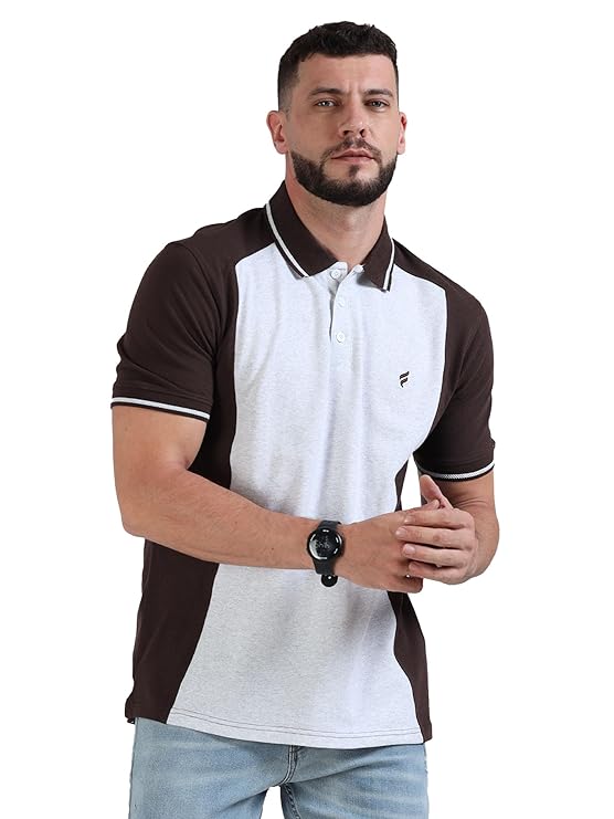 fanideaz Mens Half Sleeve Cotton Cut and Sew Branded Polo T-shirt for Mens || Polo T shirt for Men || Tshirt for Men Stylish ||