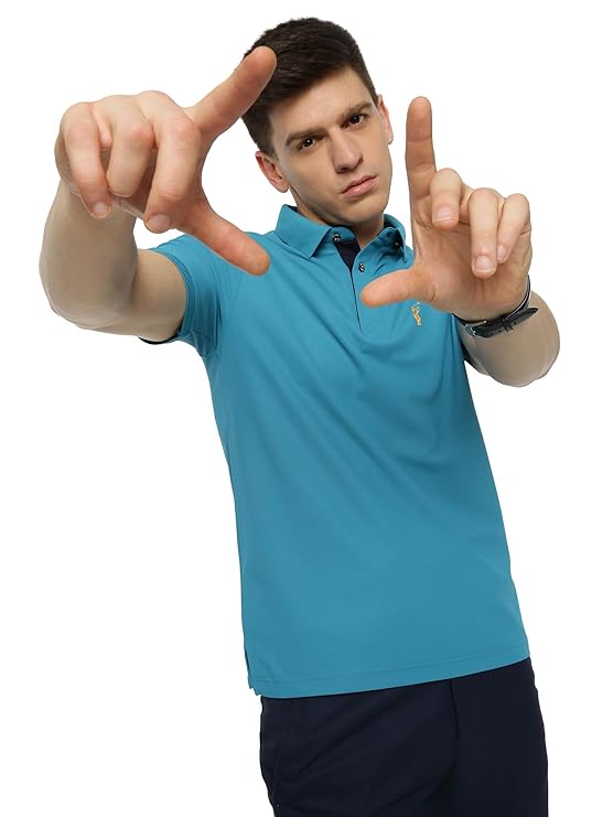 STELLERS Men’s Golf Premium Polo T-Shirt | Wrinkle Free | Quick Dry | Soft | Feather Touch Feel | Regular Fit