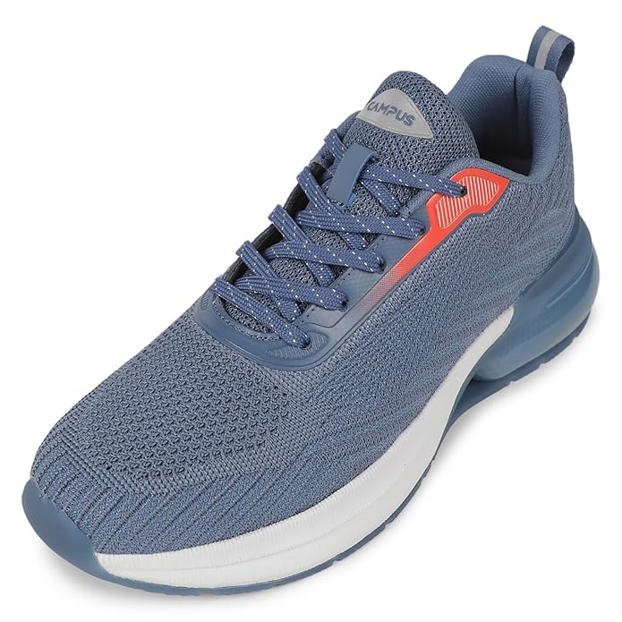 Campus Summit Sports Running Walking Gym Shoes for Men | Comfortable Sports Shoes for Men with Vamp Upper for Airflow, Stylish Lace-Up Closure, and Air Capsule Unit