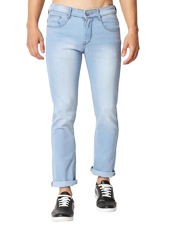 KARGEENS Men Men’s Slim Fit Stretchable Jeans Pant for Casual Stylish Cotton Blend Denim