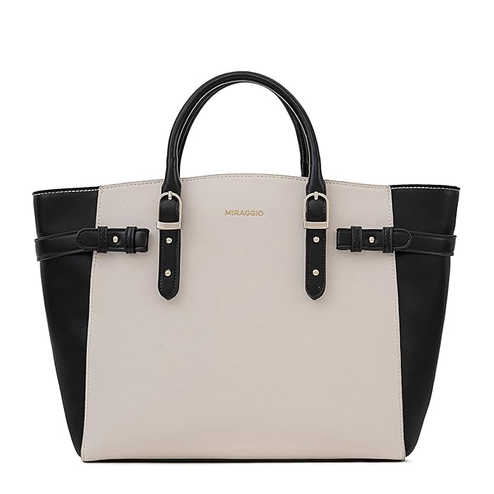 Miraggio Rosalind Tote Handbag for Women with Detachable Sling Strap & Top Handles