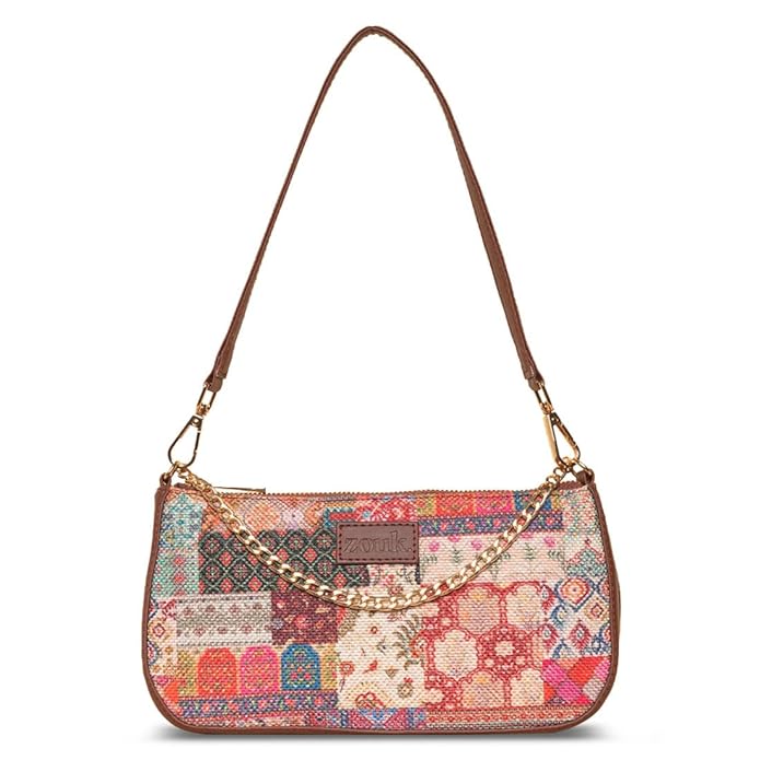ZOUK Printed Women's Handcrafted Vegan Leather Mini Shoulder Bag