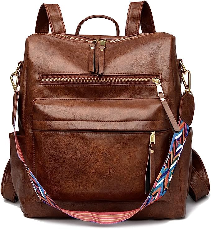 Craftify Backpack for women | Women's Fashion Backpack Purses Multipurpose Design Handbags and Shoulder Bag with sling belt | Handbag | College | Girls | Office | Printed | women backpack