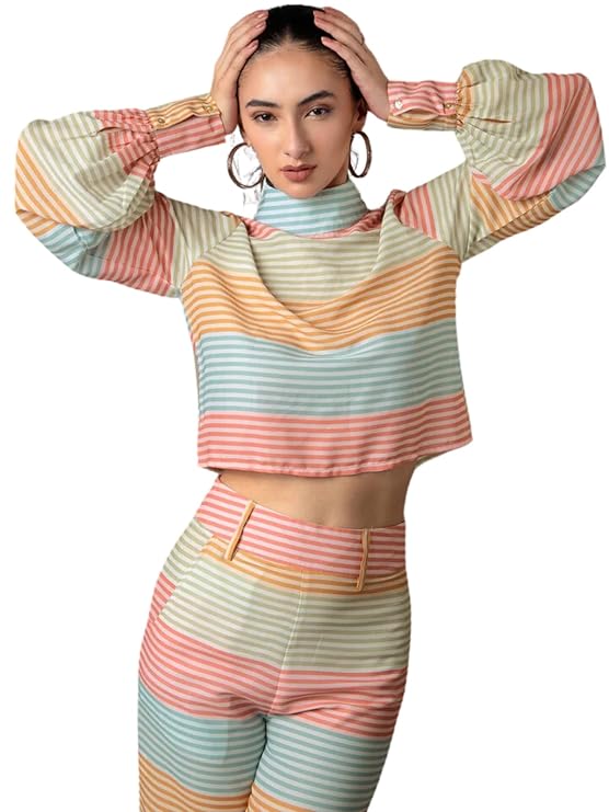 GRECIILOOKS Women Rayon Blend Western Summer wear Co-ord set