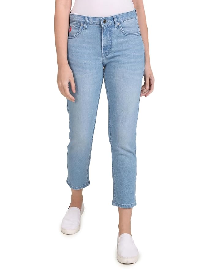 U.S. POLO ASSN. Women’s Mid Rise Slim Straight Fit Jeans