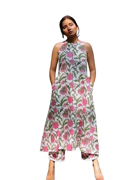 GRECIILOOKS Women Rayon A-Line Regular Fit Kurta Set