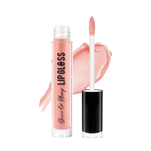 Swiss Beauty Shine & Plump | Non – Sticky and Hydrating Lip Gloss Shade- Peach, 8gm