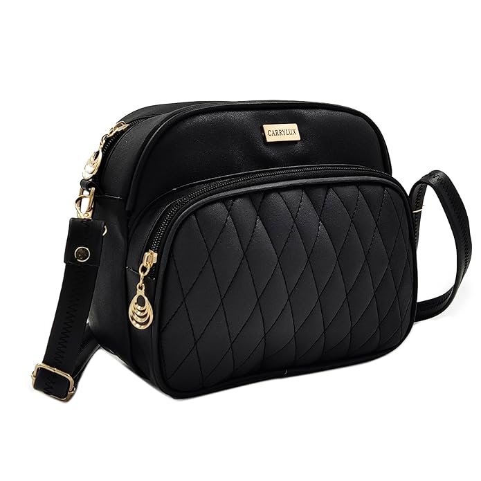 Carrylux Quilted Crossbody Sling Bag Girls/Women