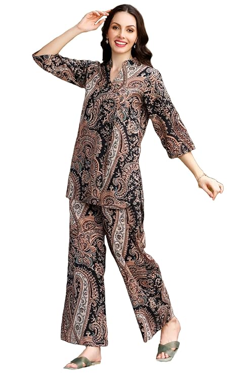 ANNI DESIGNER Rayon Blend Women Co-Ord Set