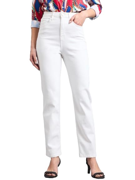 Style Quotient Women Black Straight Fit High Rise Stretchable Jeans