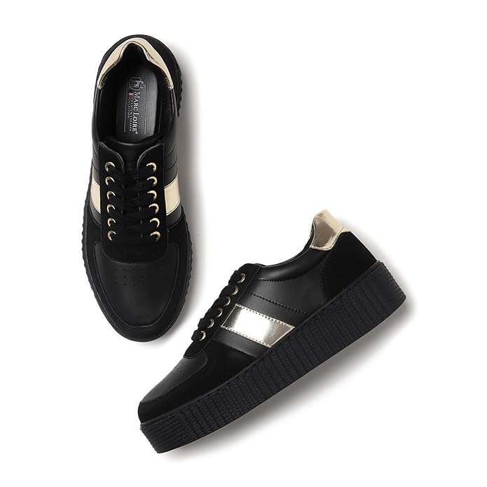 Marc Loire Women Lace Up Casual Sneaker Shoes; for Walking & Daily Use