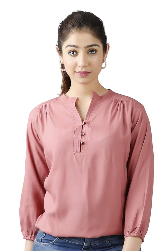 FAB STAR- LOOK GREAT FEEL GREAT. Women’s Solid Rayon Regular Top | Stylish and Comfortable | Tops for Women | Tops for Women Stylish