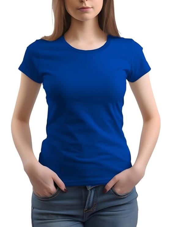 XENOVAURBAN Women's Plain Regular fit Round Neck T-Shirt