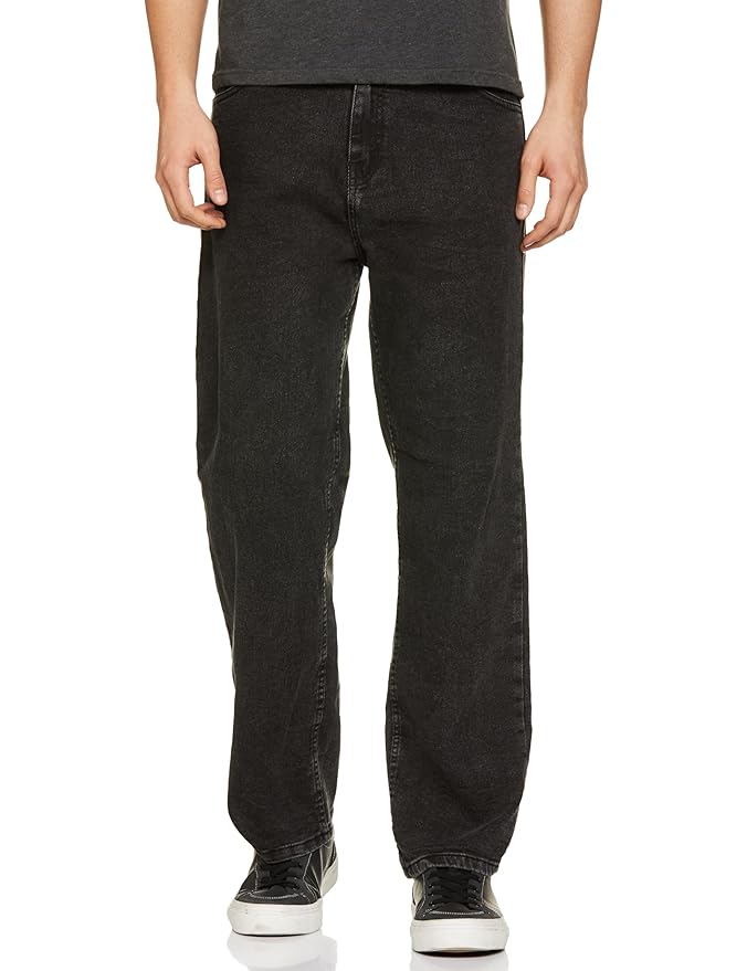 KOTTY Men’s Cotton Lycra Blend Relaxed Fit Mid Rise Jeans