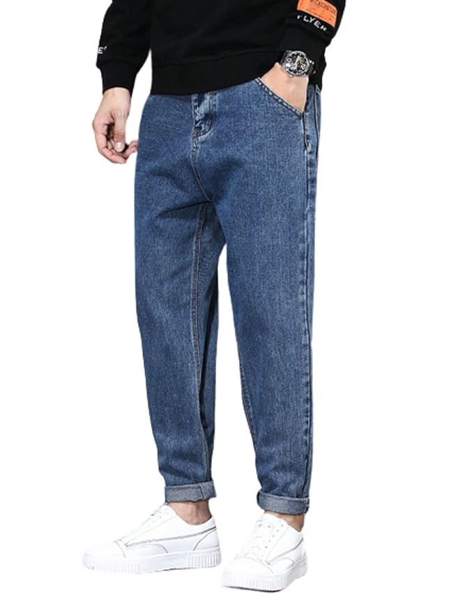 Ben Martin Men’s Casual Stretchable Denim Tapered Fit Carrot Jeans_1