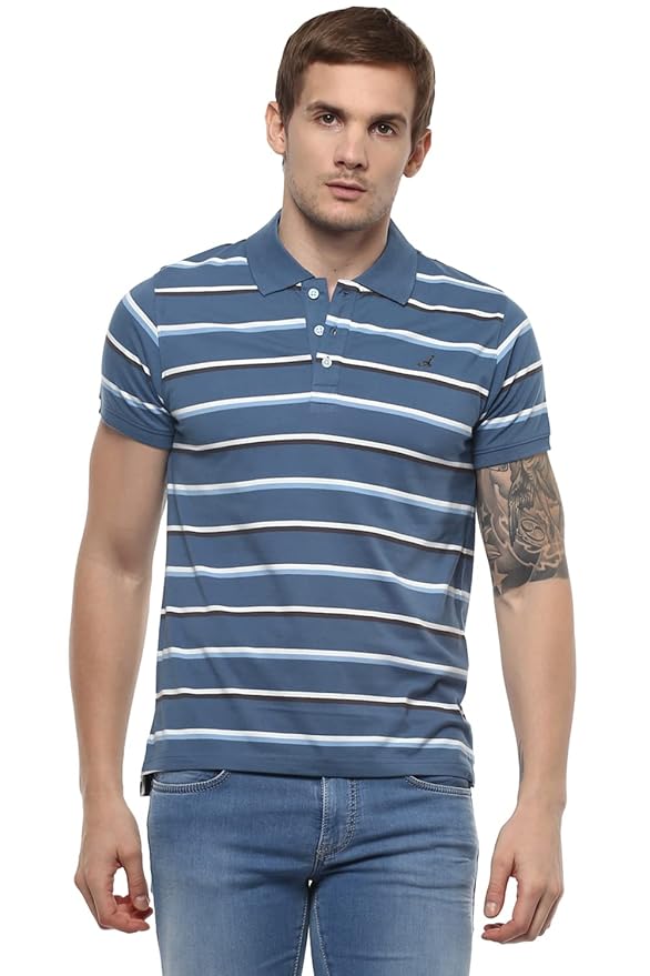 AMERICAN CREW Men’s Polo Striped T-Shirt
