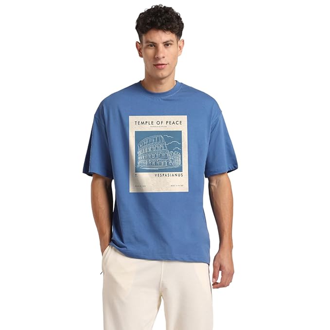 NOBERO Men’s Oversized Printed T-Shirt