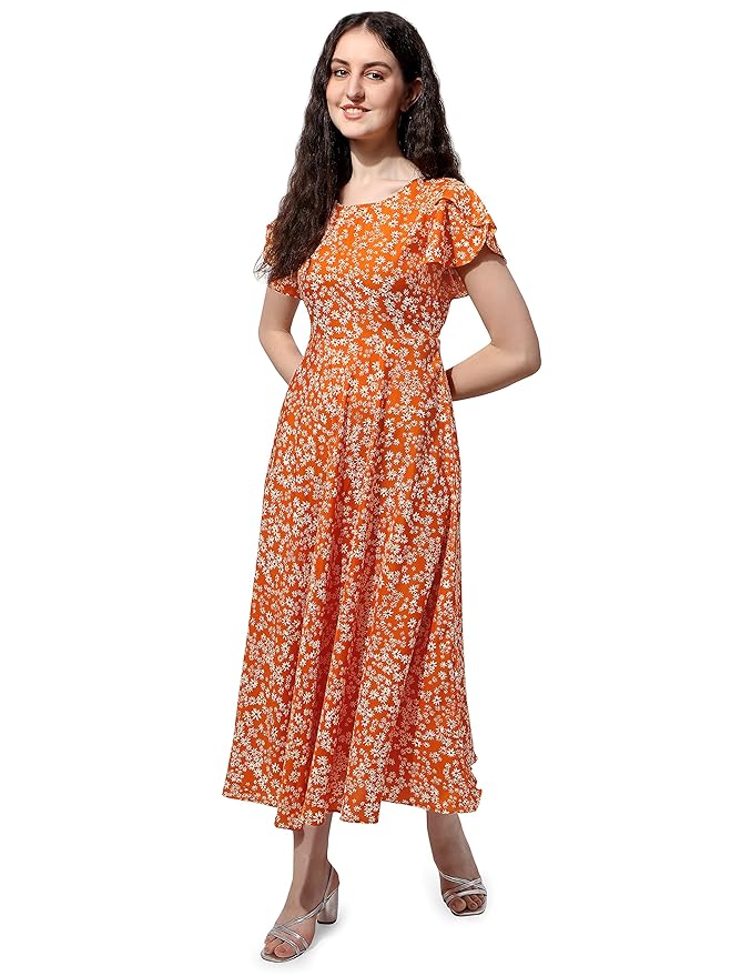 OOMPH! Crepe Maxi Dress for Women