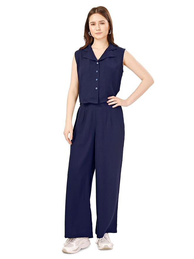 Fashfun Women’s Solid Co-ord Set
