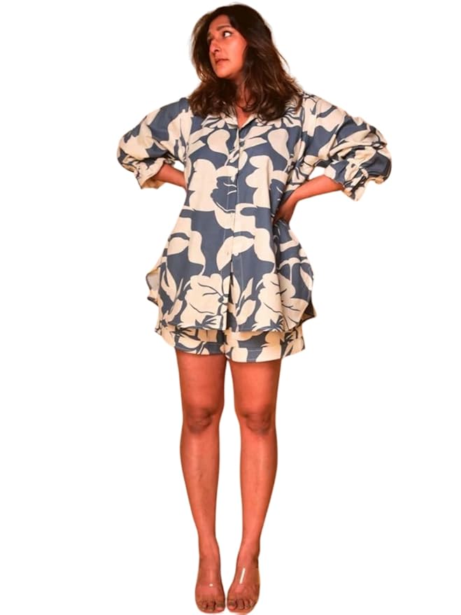 Leriya Fashion Formal Floral Printed Rayon Western Co-ord set for Women(Available in 2XL and 3XL)