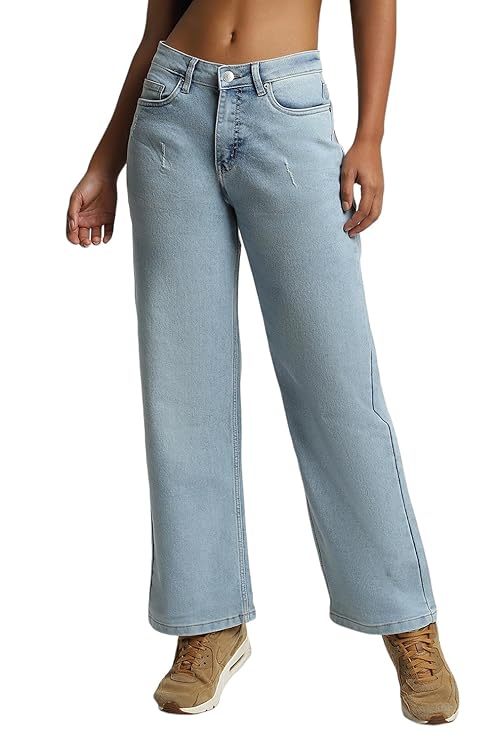 FOREVER 21 Womens Solid Flared Jeans Jeans