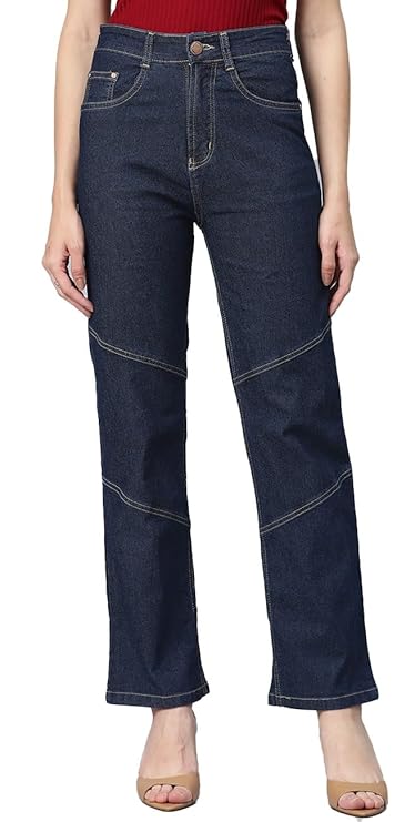 ADBUCKS Women Straight Fit High-Rise Stretchable Jeans