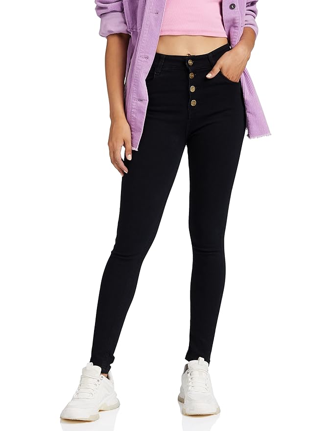 Miss Chase Women's Skinny High Rise Regular/Cropped Length Stretchable Denim Jeans