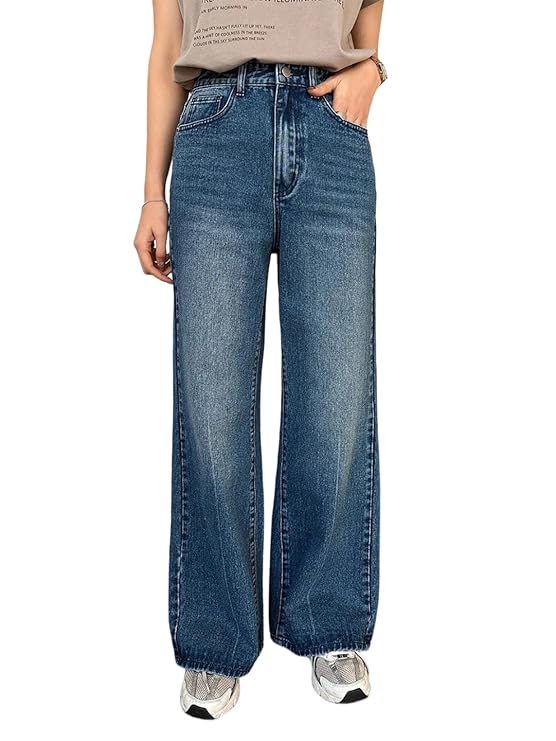 KOTTY Women's Cotton Lycra Blend Stright Fit High Rise Jeans
