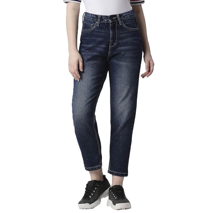 Pepe Jeans Solid Cotton Tapered Fit High Rise Women’s Jeans