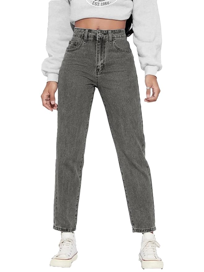 KOTTY Women’s High Rise Cotton Lycra Blend Ankle Length Slim fit Jeans