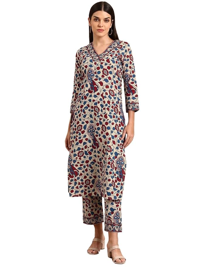 rytras Women's Cotton Printed Kurta With Pant
