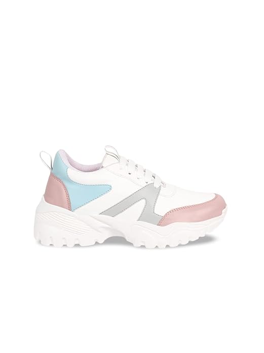 Shoetopia Womens White Casual Walking Sneakers Shoes