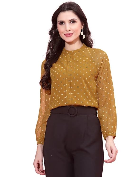 SIRIL Women's Georgette Printed Causal Wear Regular Fit