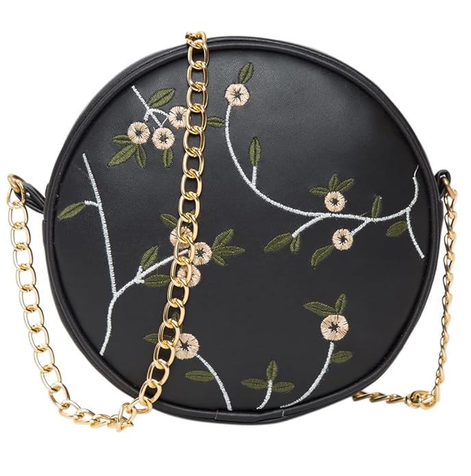 ADISA women girls round embroided sling bag (SL5080)
