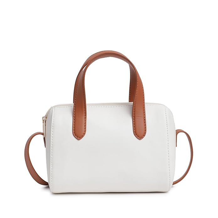 Fastrack Spacious Sling Bag for Girls | Stylish Crossbody Bag for Girls, Ladies, Women | Minimalistic Bag Made of Faux Leather (Powder Pink)