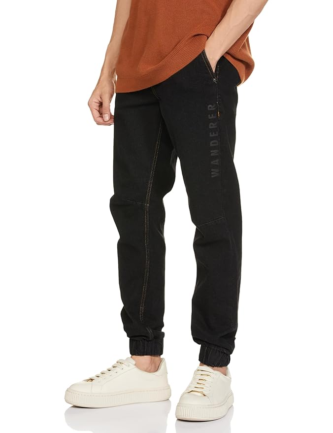 Amazon Brand - INKAST Men's Solid Regular Fit Jeans