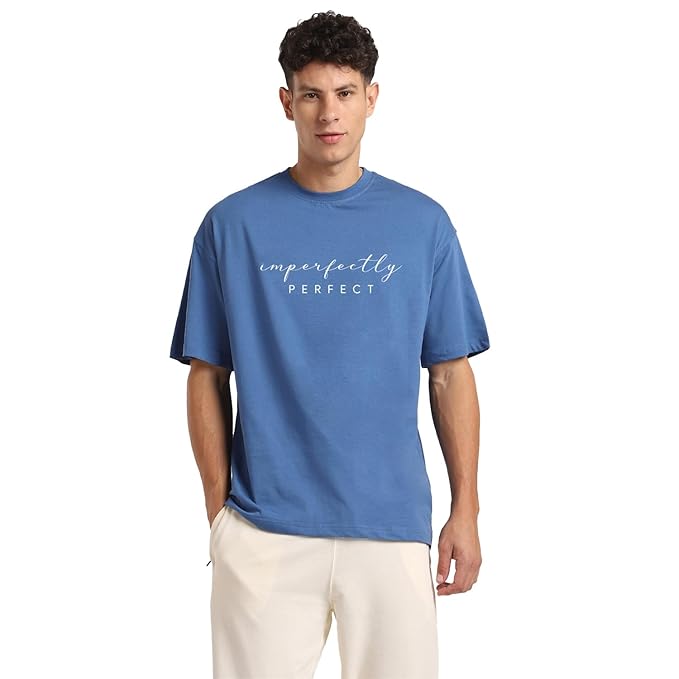 NOBERO Men's Oversized Printed T-Shirt