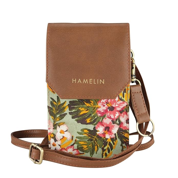 HAMELIN Crossbody Mobile Sling Bag for Women | Stylish Women's Sling Bag | Vegan Leather Ladies Purse for Mobile Phone with Detachable Keychain and Adjustable Strap | Mobile Pouch,Sling Bag for Women