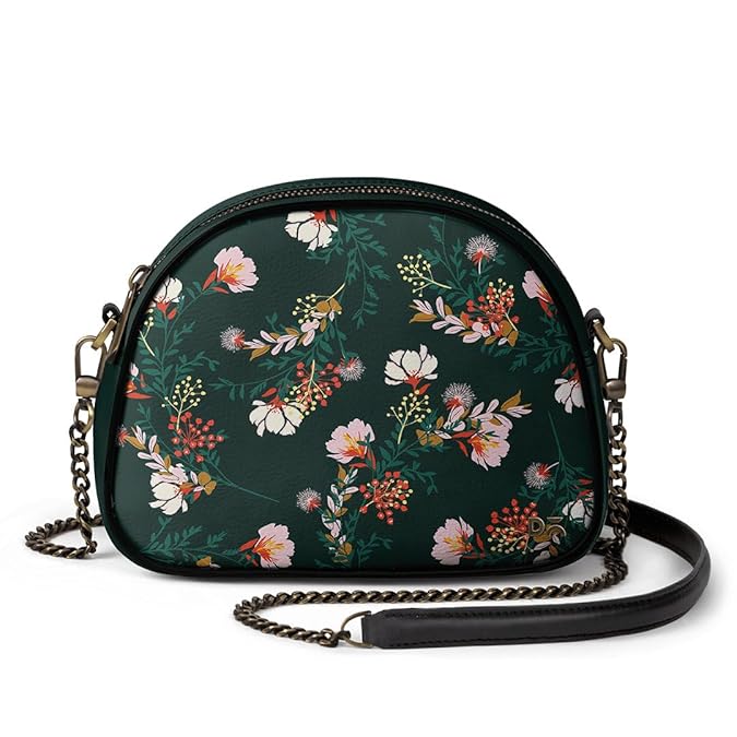 DailyObjects Arch Sling Crossbody Bag For Women| Vegan Leather Purse With Slip Pocket| Zip Closure With Detachable Brass Chain & Shoulder Pad| Storage Space For Everyday Essentials