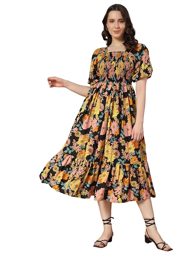 KZULLY Women’s Crepe Midi Dress