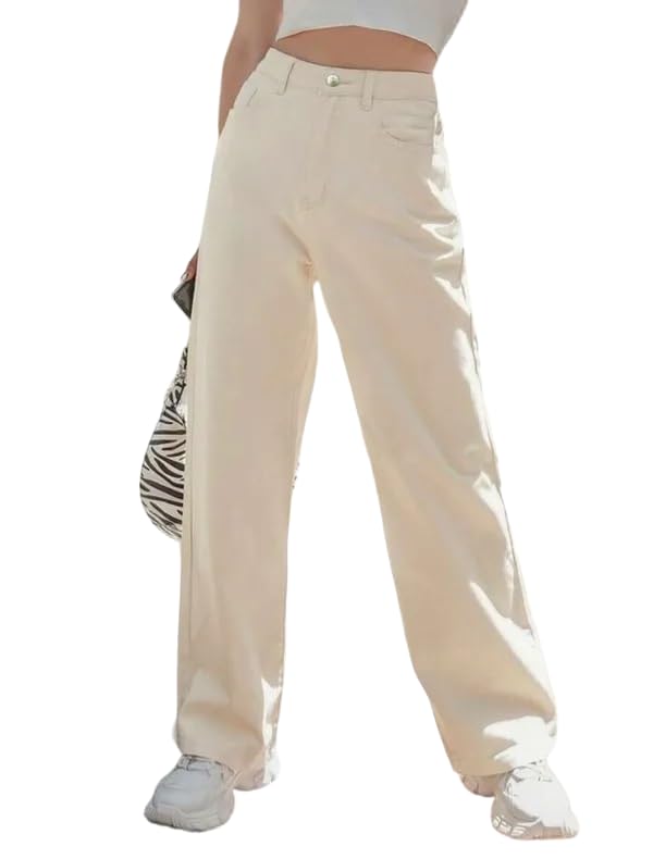 Women 'S Gorgeous High Waist Wide Leg Denim Baggy Jeans & Korean Style Jeans for Women