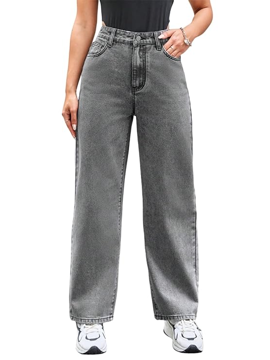 KOTTY Women's Cotton Lycra Blend Relaxed Fit Stretchable Jeans