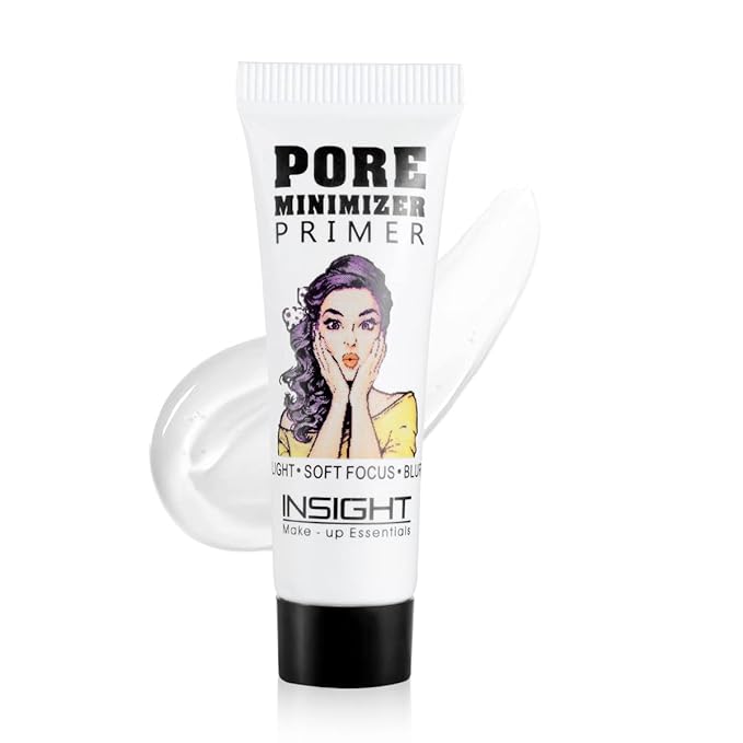 Insight Cosmetics Pore Mnimizer Primer |Primer For Face Makeup | Pores and Fine lines minimizer | Hydrating and moisturising | Infused with Aloe Vera | Silk Matte Finish (10 ml)