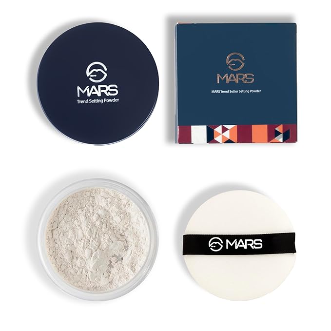 MARS Trend Setting Loose Powder | Lightweight & Long Lasting | Ultra fine Setting Powder for face Makeup (8.0 gm) (01-Matte Translucent)